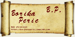 Borika Perić vizit kartica